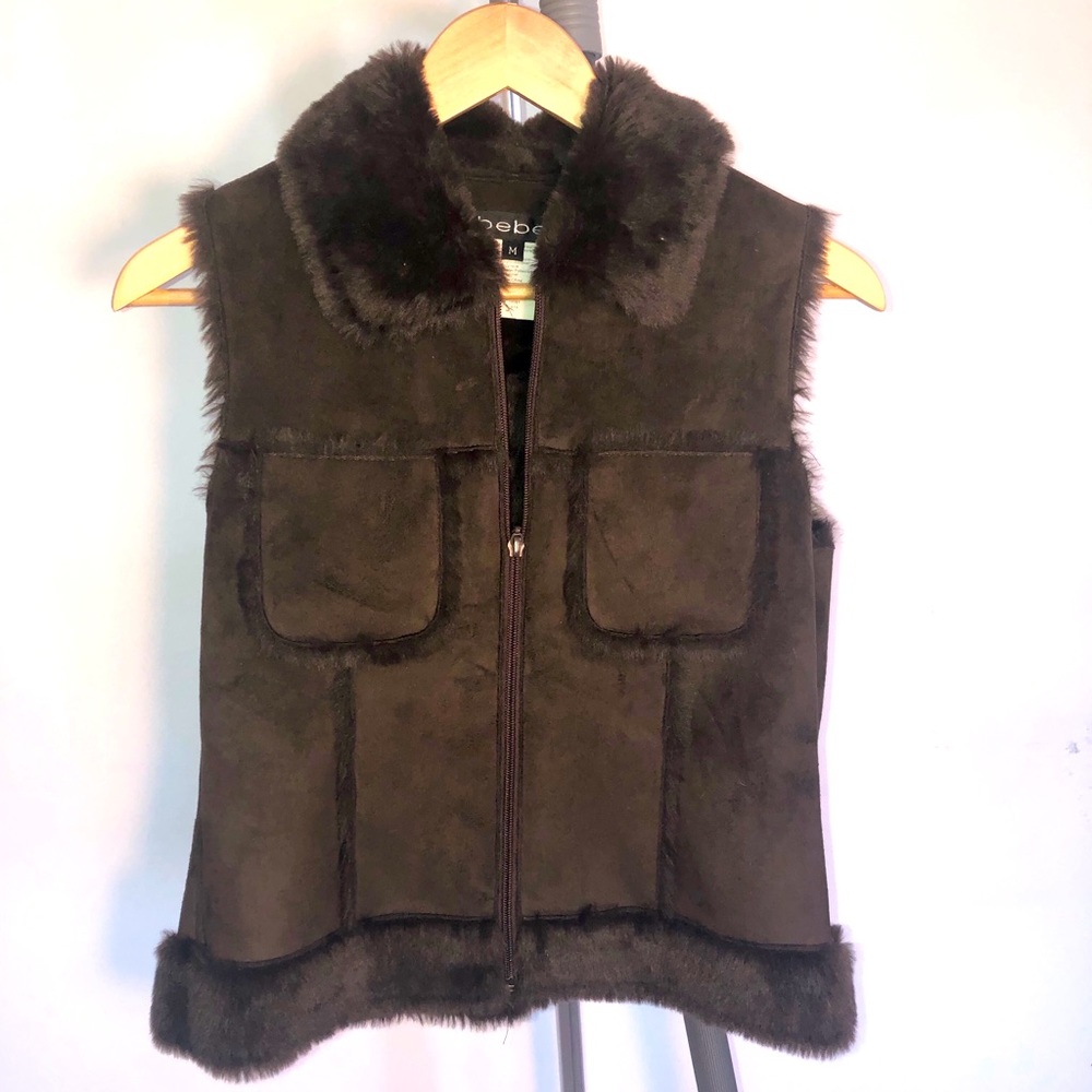 Bebe Faux Fur Vest